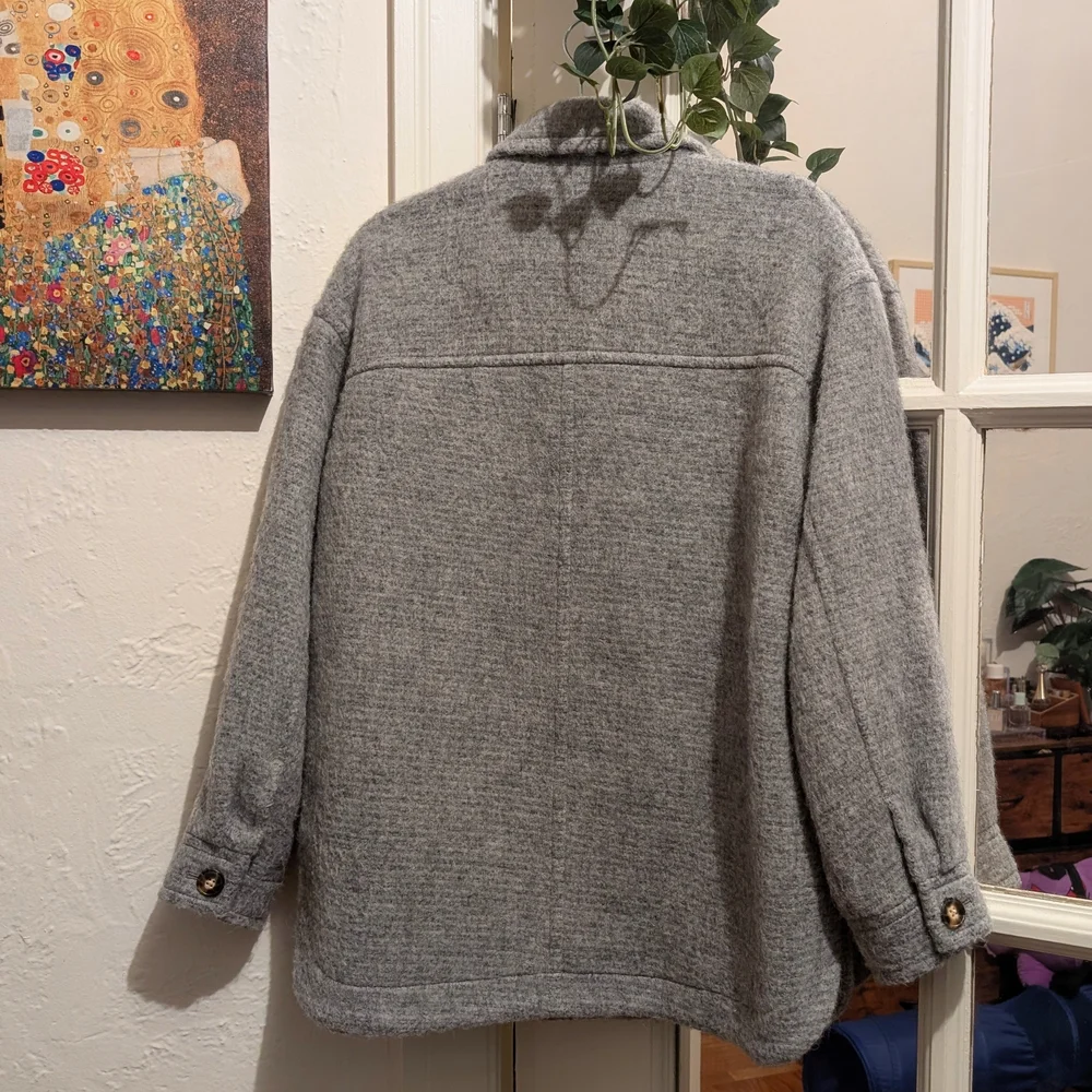 Madewell Grey Walton Shirt Jacket in Small - Picture 7 of 10